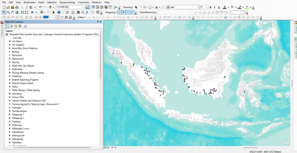 Shapefile (SHP) Peta Sumber Daya dan Cadangan Gambut Indonesia Update Terbaru