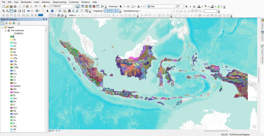 Shapefile (SHP) Peta Geologi Indonesia – Formasi dan Kandungan Mineral
