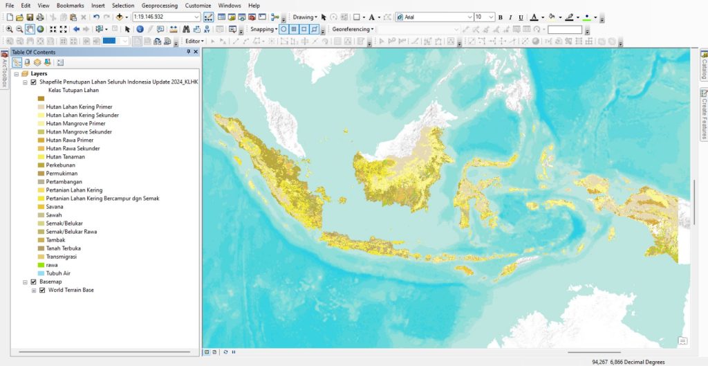 Shapefile (SHP) Peta Penutupan Lahan Seluruh Indonesia Update Terbaru